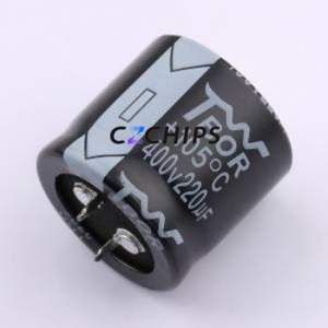 ตัวเก็บประจุอิเล็กโทรไลต์อะลูมิเนียมแบบ Snap-in รุ่น CL221KOI29BP ชนิด Through-hole (THT) ขนาด D30xL29 มม. 220uF 10% 400V 30 มม. - Product Image 1