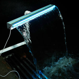 <span class=keywords><strong>Cascada</strong></span> <span class=keywords><strong>de</strong></span> Agua <span class=keywords><strong>para</strong></span> Piscina <span class=keywords><strong>de</strong></span> 60 cm, Diseño <span class=keywords><strong>de</strong></span> Descenso Transparente, Fabricada en Acrílico y Plástico, con Luces LED - Product Image 1