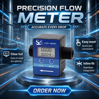 Compteur de débit numérique de précision en plastique 3/4'' pour carburant et huile moteur LCD-06ZAT pour station diesel