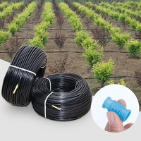 Tuyaux d'irrigation goutte à goutte en PE noir durables, anti-colmatage et économiseurs d'eau avec émetteurs – Solution d'arrosage professionnelle pour l'agriculture