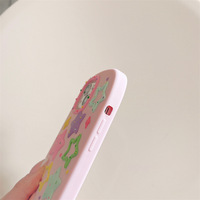 Housse en silicone souple avec motif d'étoile 3D pour téléphones portables pour filles Housse pour iPhones 14 pro max 15 pro max