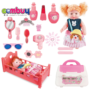 Poupées de jeu d'imitation pour bébé Accessoires de lit Fille Mignonne 27 cm Jouets pour enfants Poupée - Product Image 1