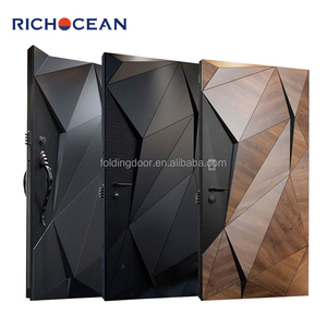 Porte anti-souffle en fonte d'aluminium italienne Porte de sécurité extrême extérieure avec verre Conceptions modernes de porte principale à l'épreuve des balles - Product Image 3