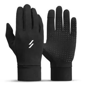 Benutzer definierte Langfinger-Touchscreen-Fahrrad handschuhe Outdoor-Sport Dünne Winter-Thermo-Lauf handschuhe