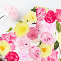Tissu imprimé à motifs floraux colorés 100% rayonne pour vêtements féminins