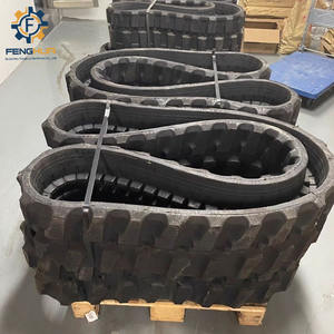 Groupe de patins de chenilles en caoutchouc pour excavatrice agricole, chenilles en caoutchouc 180x60x37, chenilles en caoutchouc 400x72.5x72 - Product Image 4