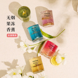 Bougie parfumée en cire de gelée Yuhuan Romantic Times, en forme de tasse, parfum longue durée, décoration d'intérieur, cadeau - Product Image 1