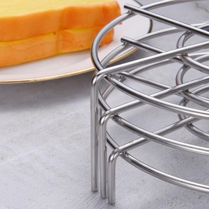 Utensilio de Cocina para Hornear, Soporte para Enfriar Pasteles, Rejilla para Asar y Cocinar al Vapor, de Acero Inoxidable de Grado Alimenticio, Redonda Plateada - Product Image 6