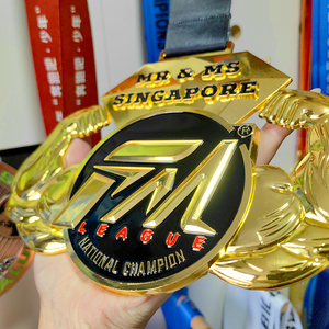 Di alta qualità Design personalizzato a buon mercato oro Fitness Sport medaglia in metallo Powerlifting peso medaglia - Product Image 4