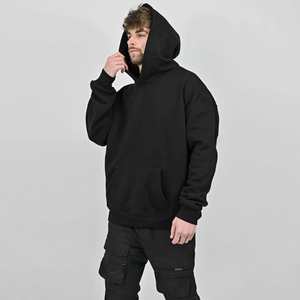 Do Fabricante Personalizado 330 Gsm 100% Algodão Hoodies Oversized Fleece Forrado Hoodies dos homens com Padrão Impresso Atacado - Product Image 5