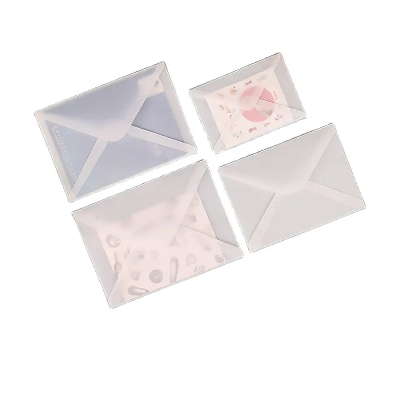 Sobre de papel translúcido personalizado de lujo, sobres de cristal, sobre de Vellum para embalaje de tarjetas de regalo de boda