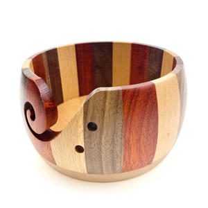 Handmade mix color wooden yarn storage bowl Knitting and Crocheting Accessories Kit Organizer