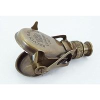 PARIJAT Handicrafts Newly Made Antique London 1917 Spy Glass Pocket Folding Brass Magnifier for Collectibles and Gifts