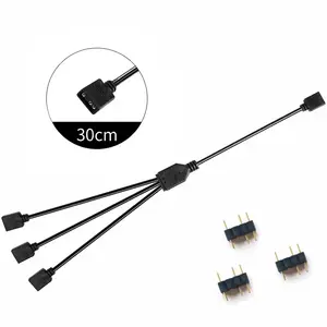5V 3-Pin ARGB splitter Extension Cable RGB Interface Extension Cable 1-2 /1-3/ 1-4/ 1-5 Connector Hub