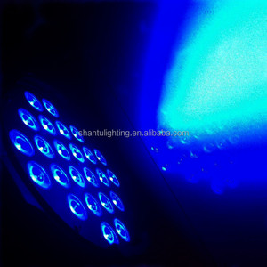 Baisun Thương Hiệu Nhà Máy Giá 24Pcs 10W Rgbwa + UV Ánh Sáng Sân Khấu LED Phẳng Par Có Thể Par 64 Chiếu Sáng - Product Image 2