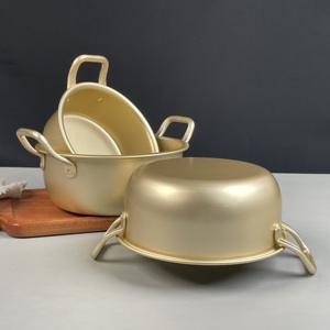 Hàn Quốc phong cách thương mại nhôm Ramen nồi, 16cm 18cm 20cm súp mì nấu ăn nồi <span class=keywords><strong>Set</strong></span>, cho nhà hàng nhà bếp Nguồn cung cấp - Product Image 2