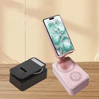 360 °   Statif Telepon Teleskopik Putar 3-in-1 Multifungsi dengan Penyangga Mikrofon untuk Siaran Langsung Vlog
