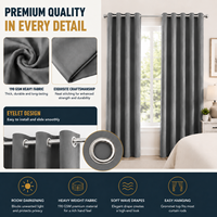 Vente en gros de panneaux de rideaux occultants de qualité supérieure à œillets pour la maison et le salon, pour fenêtres de chambre