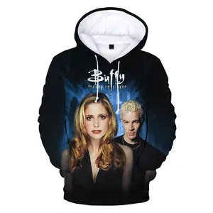 2023 yeni Buffy vampir Slayer 3D baskı Hoodies erkek kadın moda rahat kazak Harajuku Streetwear kapüşonlu eşofman üstü