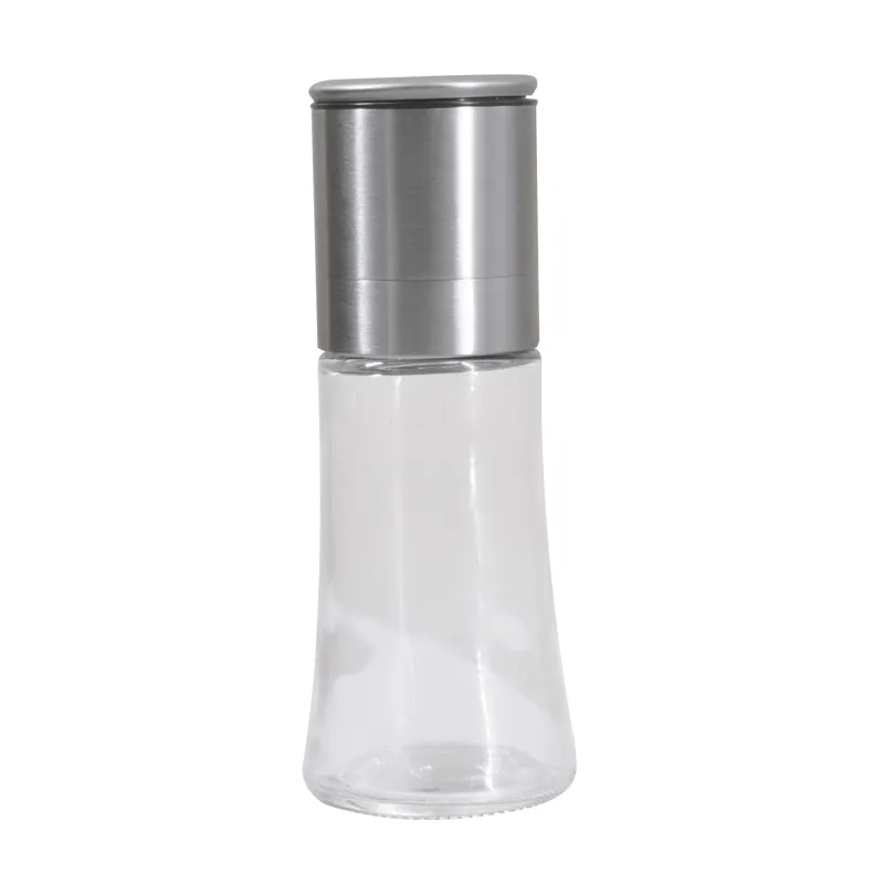 Miglior prezzo manuale spezie sale pepe mulino all'ingrosso 100ml vetro riutilizzabile spezie sale pepe Grinder acciaio inossidabile