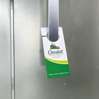 Étiquettes suspendues personnalisées en PVC mat pour porte, impression recto-verso, rappels d'état de désinfection pour l'hôtellerie et les lieux médicaux