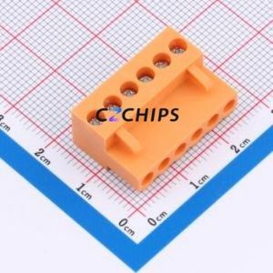 MXHT396K-3.96-06P-OE01-Cu-S-A Plug-in Terminal Block P=3.96mm Connector Screw Fixing 1x6P 3.96mm Orange - Product Image 1