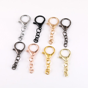 Porte-clés à fermoir mousqueton en alliage de zinc plaqué, chaîne métallique, accessoires de bijoux DIY, design ligne, fournitures artisanales faites à la main, Printemps 2025 - Product Image 5