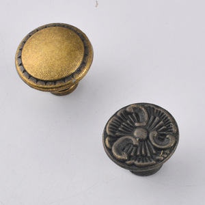 European Style Zinc Alloy Cabinet Knob Round <b>Antique</b> Bronze Drawer <b>Wardrobe</b> Handle Durable Plated - Product Image 3