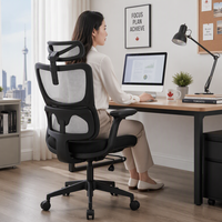 Chaise ergonomique moderne à dossier haut et pivotante pour bureau d'ordinateur en maille Chaises d'officiers pour ascenseur à gaz