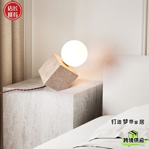 Lámpara de Mesa HFshanks E27 LED con Interruptor, Estilo Crema, Luz Nocturna Decorativa para Dormitorio - Product Image 5