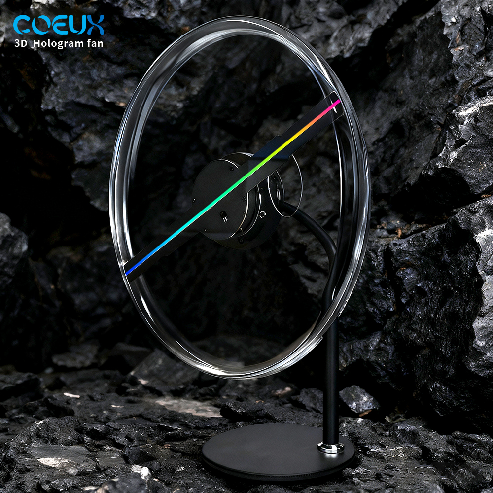 hologram fan projector 3d led