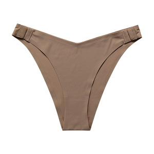 Mutandine di seta di ghiaccio <span class=keywords><strong>senza</strong></span> <span class=keywords><strong>cuciture</strong></span> Sexy da donna plus-size semplice e intimo a vita bassa in cotone ad asciugatura rapida <span class=keywords><strong>senza</strong></span> take off <span class=keywords><strong>slip</strong></span> da donna - Product Image 6