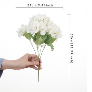 Ortensia Artificiale a Cinque Punte con Grandi Fiori, Molto Adatta per Decorazioni Domestiche e Ornamenti Floreali da Balcone - Product Image 2