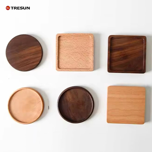 Custom-Made Japanese-Style Tea Ceremony Coaster Solid Creative Wooden Insulation <b>Pad</b> with Logo Engraving Mats & <b>Pads</b> - Product Image 3