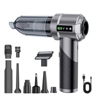 Tragbarer Auto-Staubsauger Kabelloser Handstaubsauger mit Starker Saugkraft 2-in-1 Blas- und Saugfunktion Mini Kabelloser Staubsauger für Auto