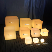 Cubo LED da Tavolo 10cm 30cm 40cm 50cm 60cm, Arredamento per Night Club e Feste, Sedia Cubo LED Impermeabile, Sedia Cubo LED a Energia Solare