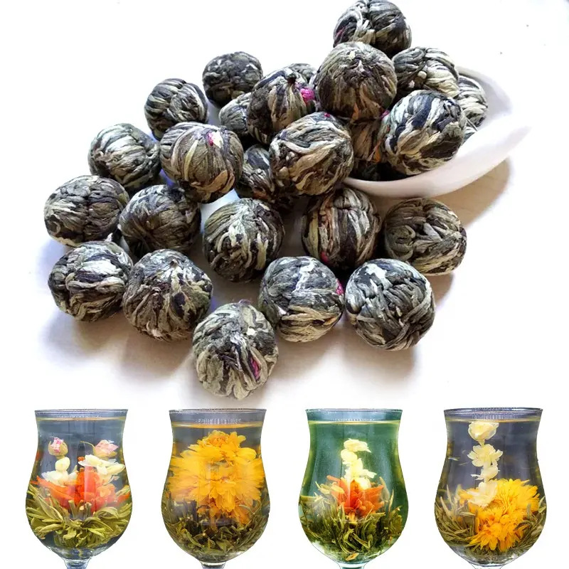 New Product Private Label Wholesale Organic 24 Kinds Dried Blooming Flower Tea Ball Detox Herbal Blossom Tea