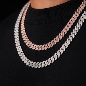 สร้อยคอแบบ Cuban Link ขนาด 10 มม. ชุบโรเดียม เงินแท้ 925 ผ่านการทดสอบ VVS Moissanite ได้รับการรับรองจาก GRA สไตล์ฮิปฮอป - Product Image 5