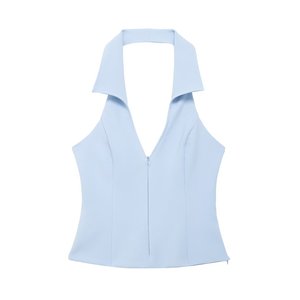 Logo personnalisé 2025 femmes Sexy rose Camis haut short ensemble été mode licou cou dos nu haut + doux rose pantalon court dame <span class=keywords><strong>costume</strong></span> - Product Image 5