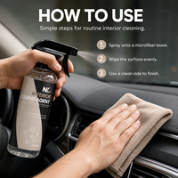 Limpiador de Interiores de Automóviles 500ml, Spray de Limpieza para el Interior del Vehículo, para el Tablero, Paneles de Puertas, Consola Central y Molduras Interiores