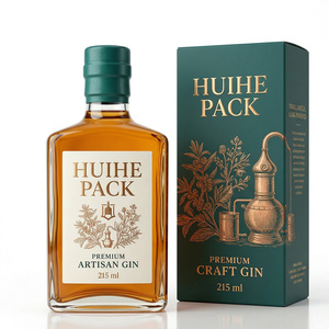 Bouteille en verre transparent à <span class=keywords><strong>prix</strong></span> réduit pour spiritueux 100ml 200ml 215ml 500ml avec coffret cadeau de luxe - Product Image 3