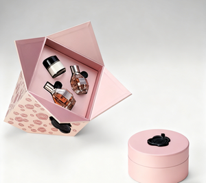 Boîte cadeau magnétique en carton pour flacon d'huile essentielle violette, forme spéciale, luxe, emballage personnalisé pour huile. - Product Image 4