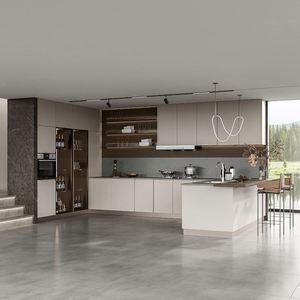 Sistema de Muebles de Cocina de Lujo Santopova con Estanterías Abiertas y Almacenamiento para Vinos - Product Image 1