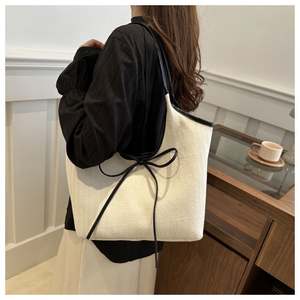 Sac à bandoulière en toile vintage pour femme, nouveau design I-0263, avec doublure en polyester, deux bretelles, simple et élégant, sac à main tendance - Product Image 6