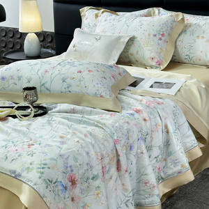 Juego de Edredón de Verano de 4 Piezas, Diseño Floral de Lujo, Estampado 3D, Edredón de Lyocell Reversible, Juego de Ropa de Cama para Dormitorio, Venta al Por Mayor - Product Image 2