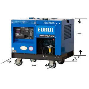 Eurui 16KVA ระบายความร้อนด้วยน้ำแบบไม่มีแปรง50HZ 220V TDL22000E เครื่องกำเนิดไฟฟ้าดีเซล