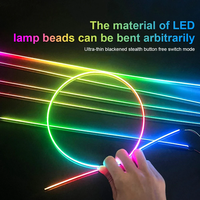 6 en 1 12V Universal Style Voiture LED Lumières Smart Car Intérieur Lumière USB Auto Atmosphère Décoration Ambiante Lampe Accessoires