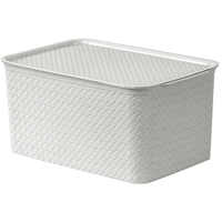 Boîte de rangement en plastique multifonctionnelle écologique Kworld Nouveau style américain Organisateur de livres jouets Distributeur de couvercle Home Office Sundries