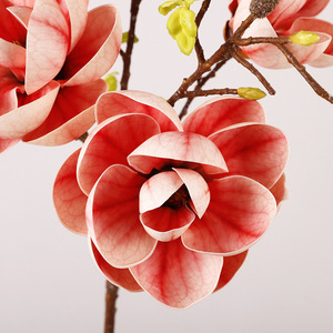 Fleur artificielle Magnolia Grandiflora en plastique PU, grande branche, décoration intérieure, accessoires de mariage, haute simulation - Product Image 4