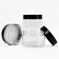 Pots cosmétiques en plastique PET transparents personnalisés pour les bouteilles d'emballage de conteneur de crème au beurre de visage de lotion bouteille en plastique cosmétique